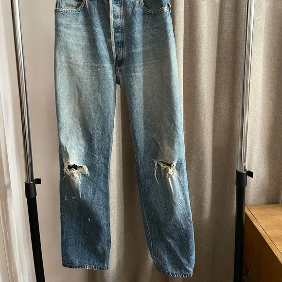 Redone Levi’s ultra high rise destroyed loose jeans
